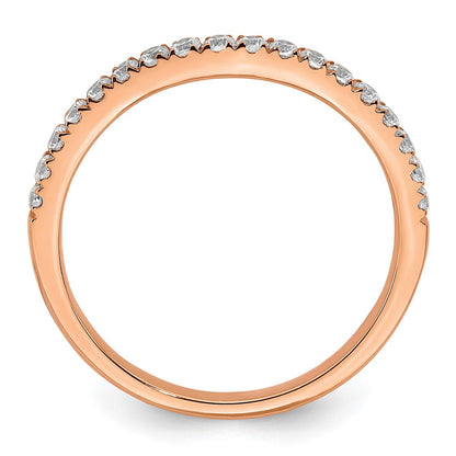 14k Rose Gold 1/3 Ct. Lab Grown Diamond VS/SI+ G+ Wedding Band Ring
