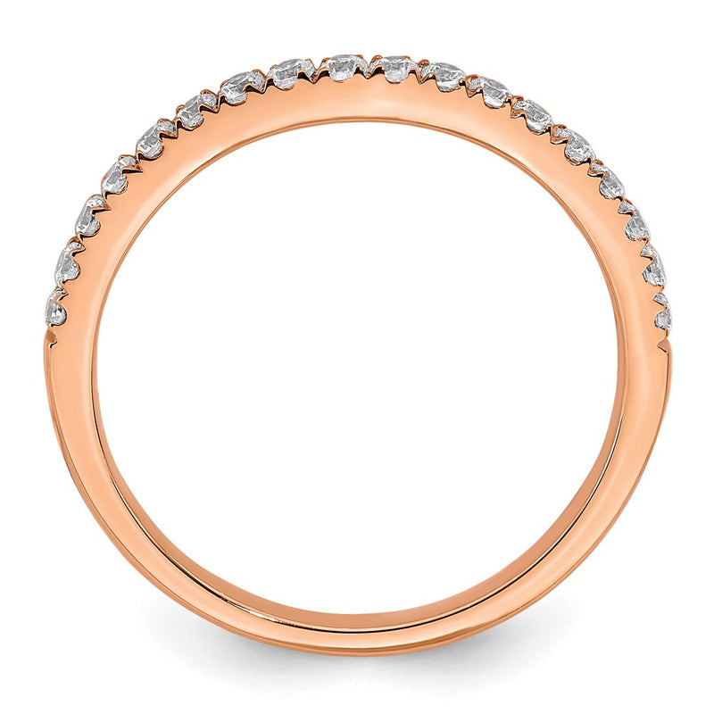 14k Rose Gold 1/3 Ct. Lab Grown Diamond VS/SI+ G+ Wedding Band Ring