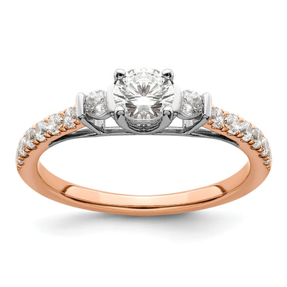 10k Two-tone Rose Gold 3/4 Ct. Lab Grown Diamond VS/SI+ G+ Petite Engagement Ring
