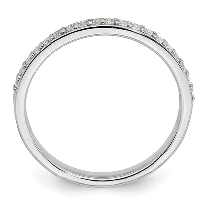 14k White Gold 1/5 Ct. Lab Grown Diamond VS/SI+ G+ Wedding Band Ring