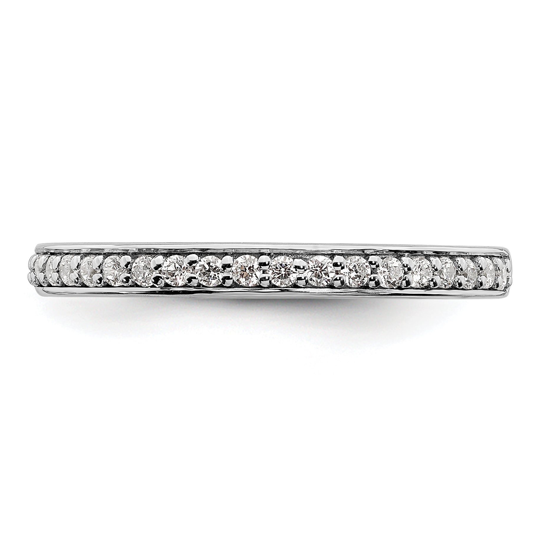 14k White Gold 1/5 Ct. Lab Grown Diamond VS/SI+ G+ Wedding Band Ring