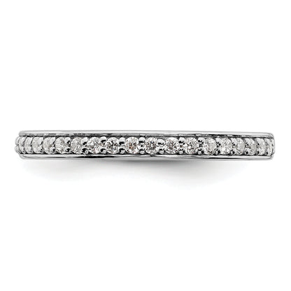 14k White Gold 1/5 Ct. Lab Grown Diamond VS/SI+ G+ Wedding Band Ring