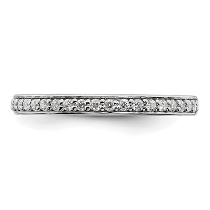 10k White Gold 1/5 Ct. Lab Grown Diamond VS/SI+ G+ Wedding Band Ring