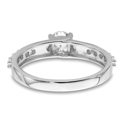 10k White Gold 3/4 Ct. Lab Grown Diamond VS/SI+ G+ Petite Engagement Ring
