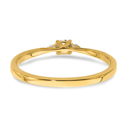 14k Yellow Gold First Promise 1/8 Ct. Lab Grown Diamond VS/SI+ G+ Petite Engagement Ring