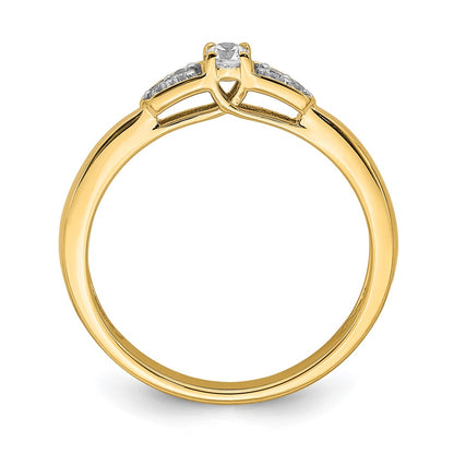 14k Yellow Gold 1/8 Ct. Lab Grown Diamond VS/SI+ G+ Petite Engagement Ring