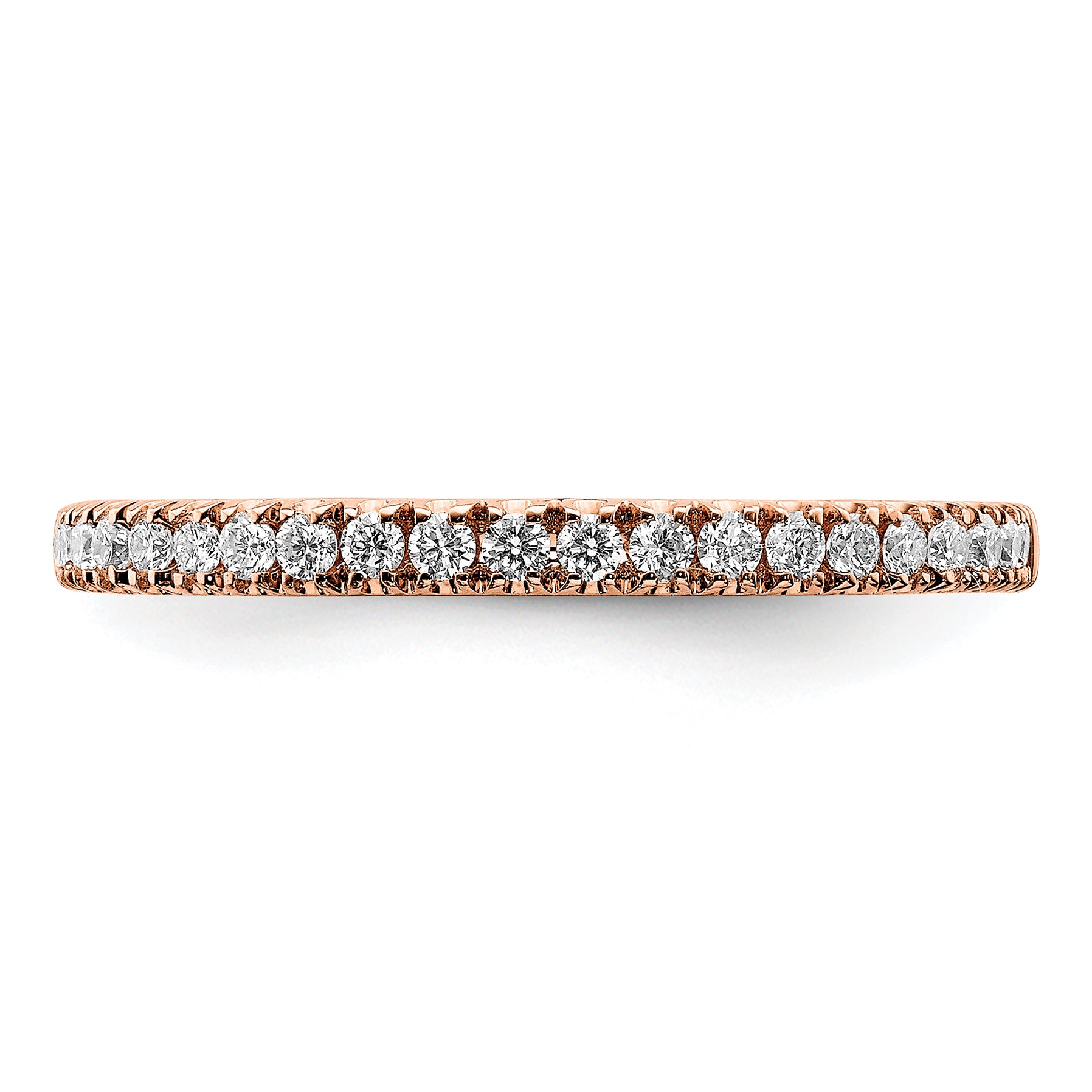 14k White Gold Rose 1/4 Ct. Lab Grown Diamond VS/SI+ G+ Wedding Band Ring