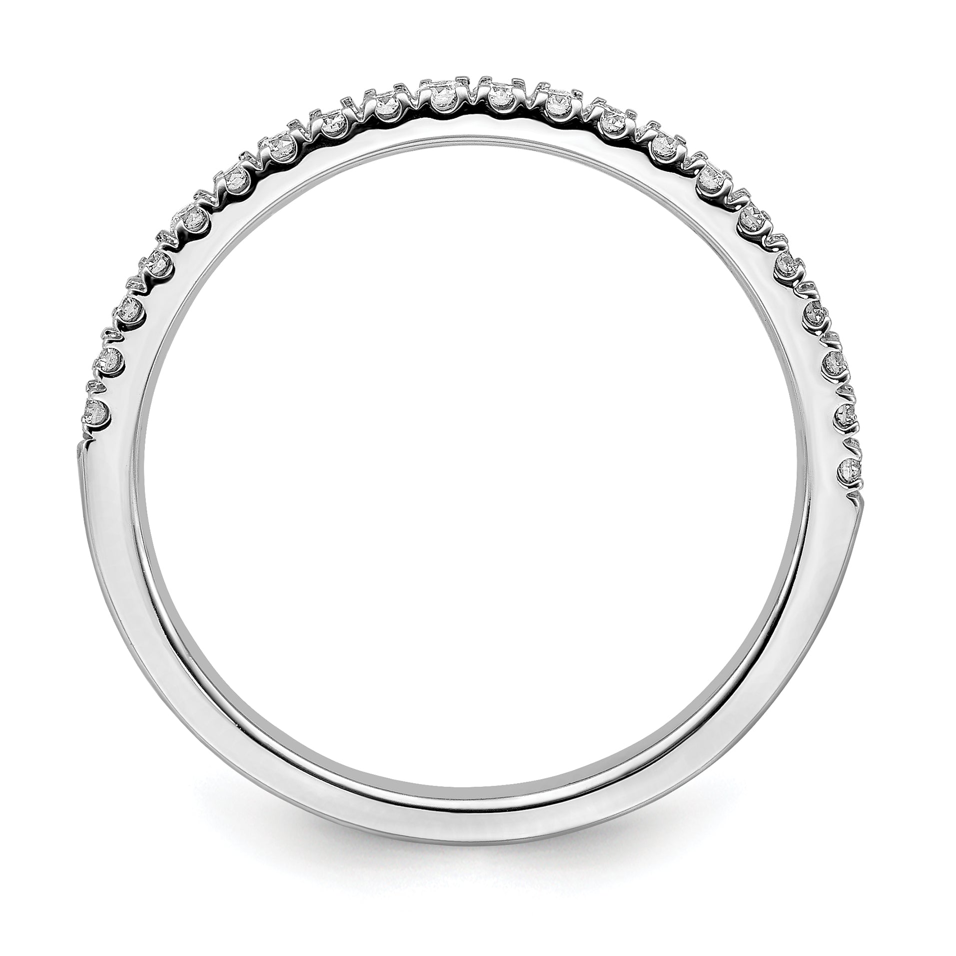 14k White Gold 1/4 Ct. Lab Grown Diamond VS/SI+ G+ Wedding Band Ring