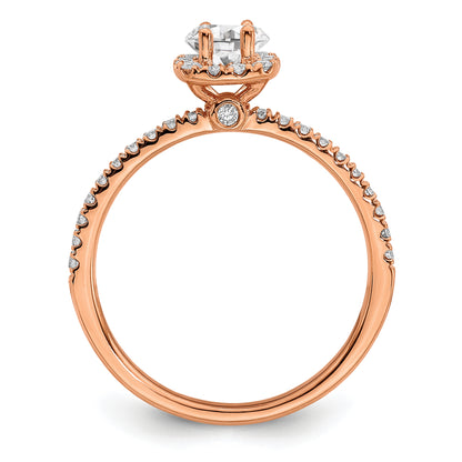 14K Rose Gold Eternal Promise Lab Grown VS/SI FGH Diamond Halo Ring