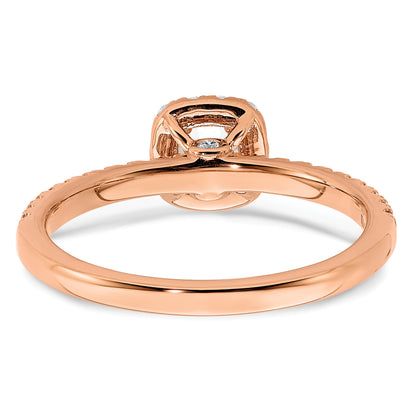 14K Rose Gold Eternal Promise Lab Grown VS/SI FGH Diamond Halo Ring