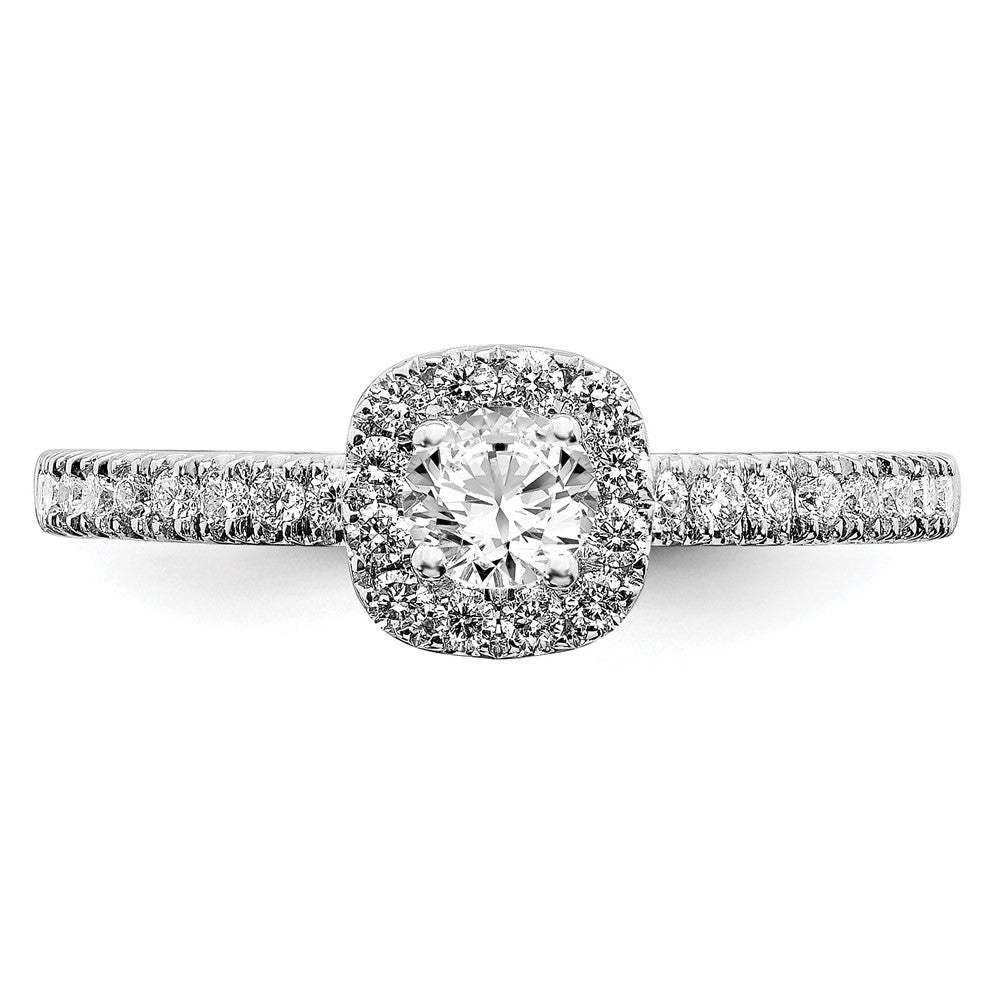 14K White Gold Eternal Promise Lab Grown VS/SI FGH Diamond Halo Ring