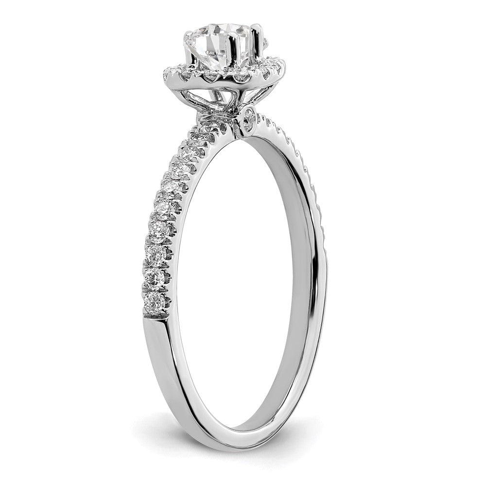 14K White Gold Eternal Promise Lab Grown VS/SI FGH Diamond Halo Ring