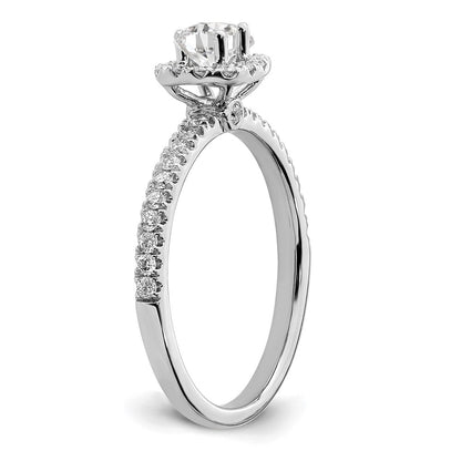 14K White Gold Eternal Promise Lab Grown VS/SI FGH Diamond Halo Ring