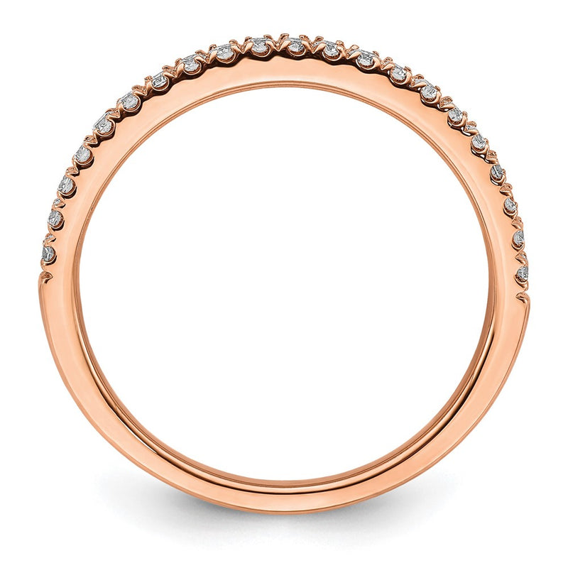 14k Rose Gold 1/4 Ct. Lab Grown Diamond VS/SI+ G+ Wedding Band Ring