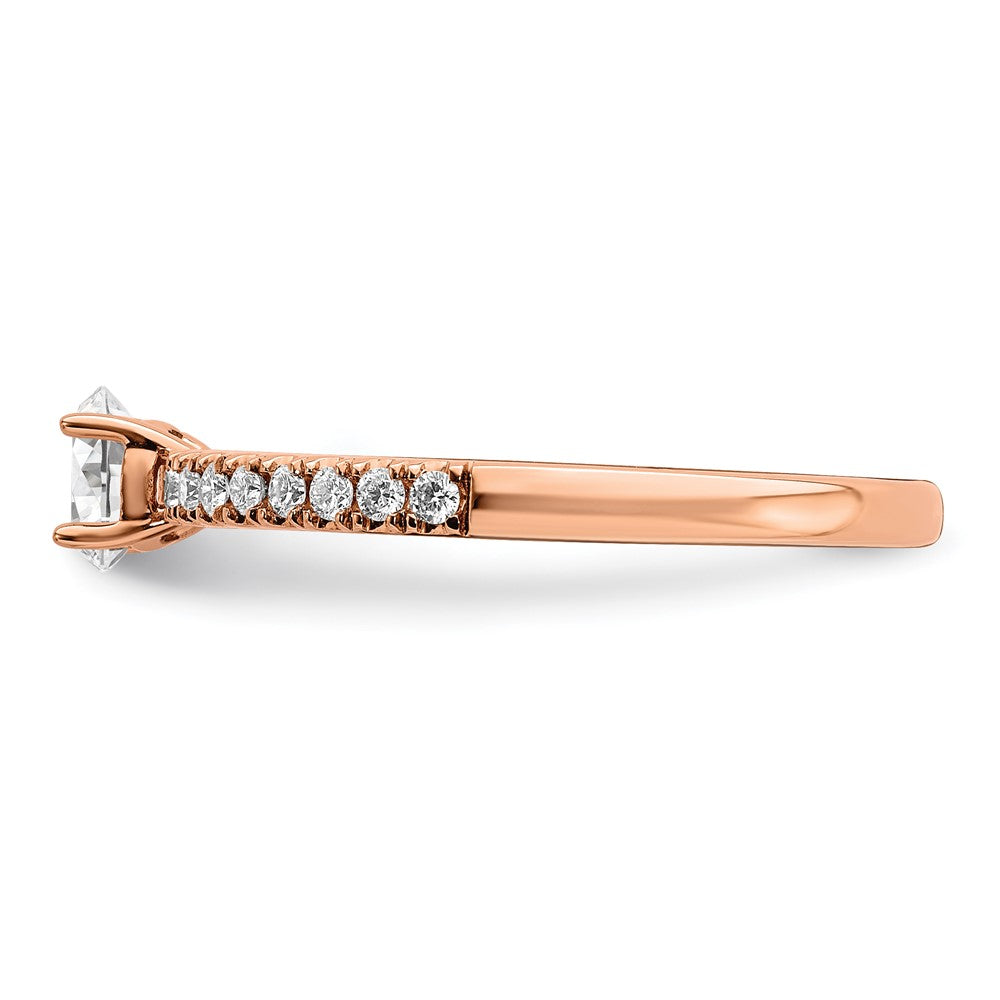14k Rose Gold 1/2 Ct. Lab Grown Diamond VS/SI+ G+ Complete Round Engagement Ring