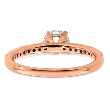 14k Rose Gold 3/4 Ct. Lab Grown Diamond VS/SI+ G+ Complete Round Engagement Ring