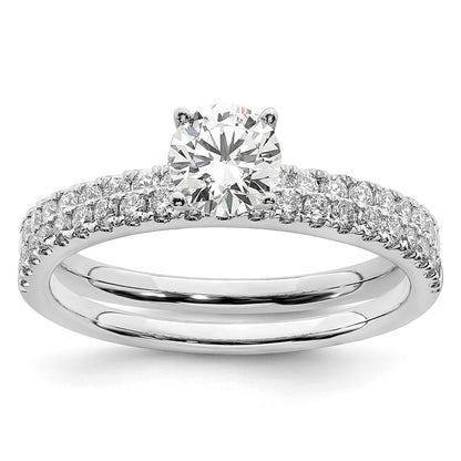 14k White Gold 1 Ct. Lab Grown Diamond VS/SI+ G+ Round Engagement Ring