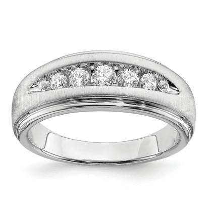 10K White Gold Lab Grown Diamond, VS/SI+ G+ Men's Ring