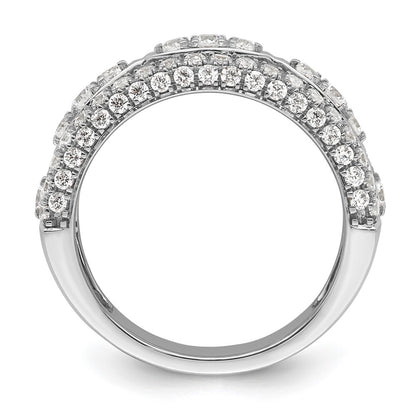 14k White Gold 1 1/5 Ct. Lab Grown Diamond VS/SI+ G+ Fashion Ring