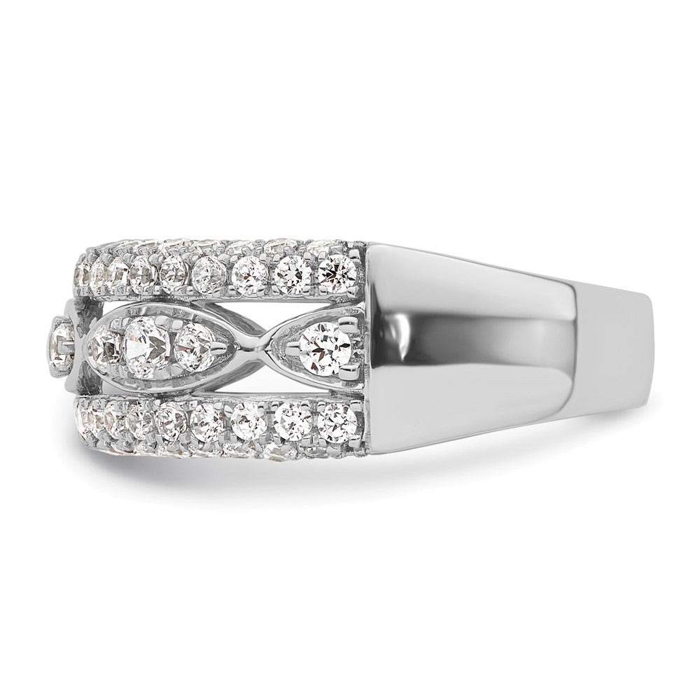 14k White Gold 1 1/5 Ct. Lab Grown Diamond VS/SI+ G+ Fashion Ring