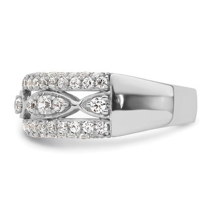 14k White Gold 1 1/5 Ct. Lab Grown Diamond VS/SI+ G+ Fashion Ring