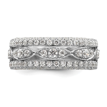 14k White Gold 1 1/5 Ct. Lab Grown Diamond VS/SI+ G+ Fashion Ring