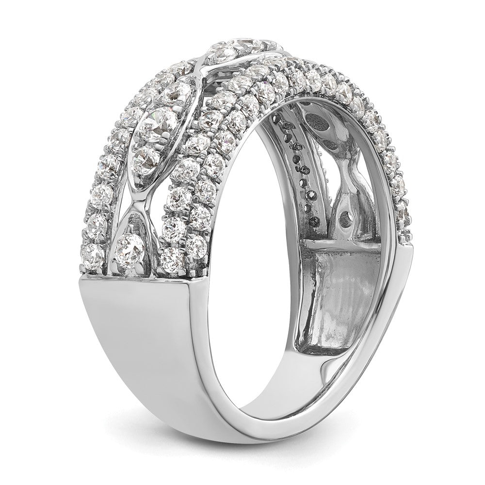 14k White Gold 1 1/5 Ct. Lab Grown Diamond VS/SI+ G+ Fashion Ring