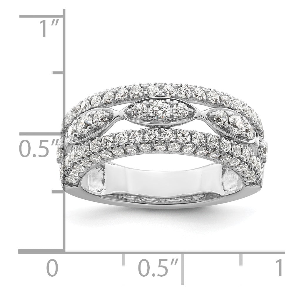 14k White Gold 1 1/5 Ct. Lab Grown Diamond VS/SI+ G+ Fashion Ring