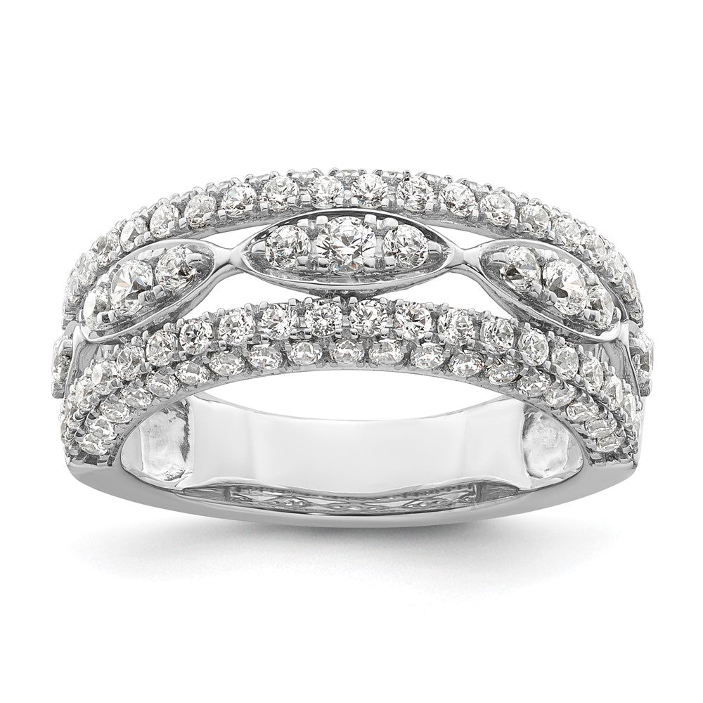 14k White Gold 1 1/5 Ct. Lab Grown Diamond VS/SI+ G+ Fashion Ring