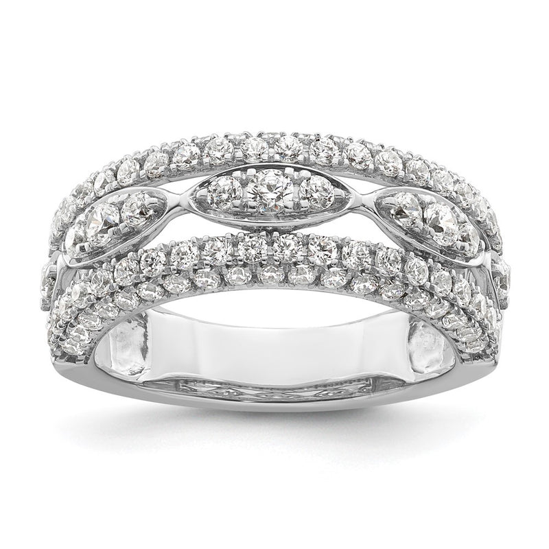 14k White Gold 1 1/5 Ct. Lab Grown Diamond VS/SI+ G+ Fashion Ring