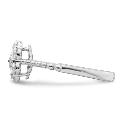 14K White Gold Lab Grown Diamond VS/SI FGH Floral Ring