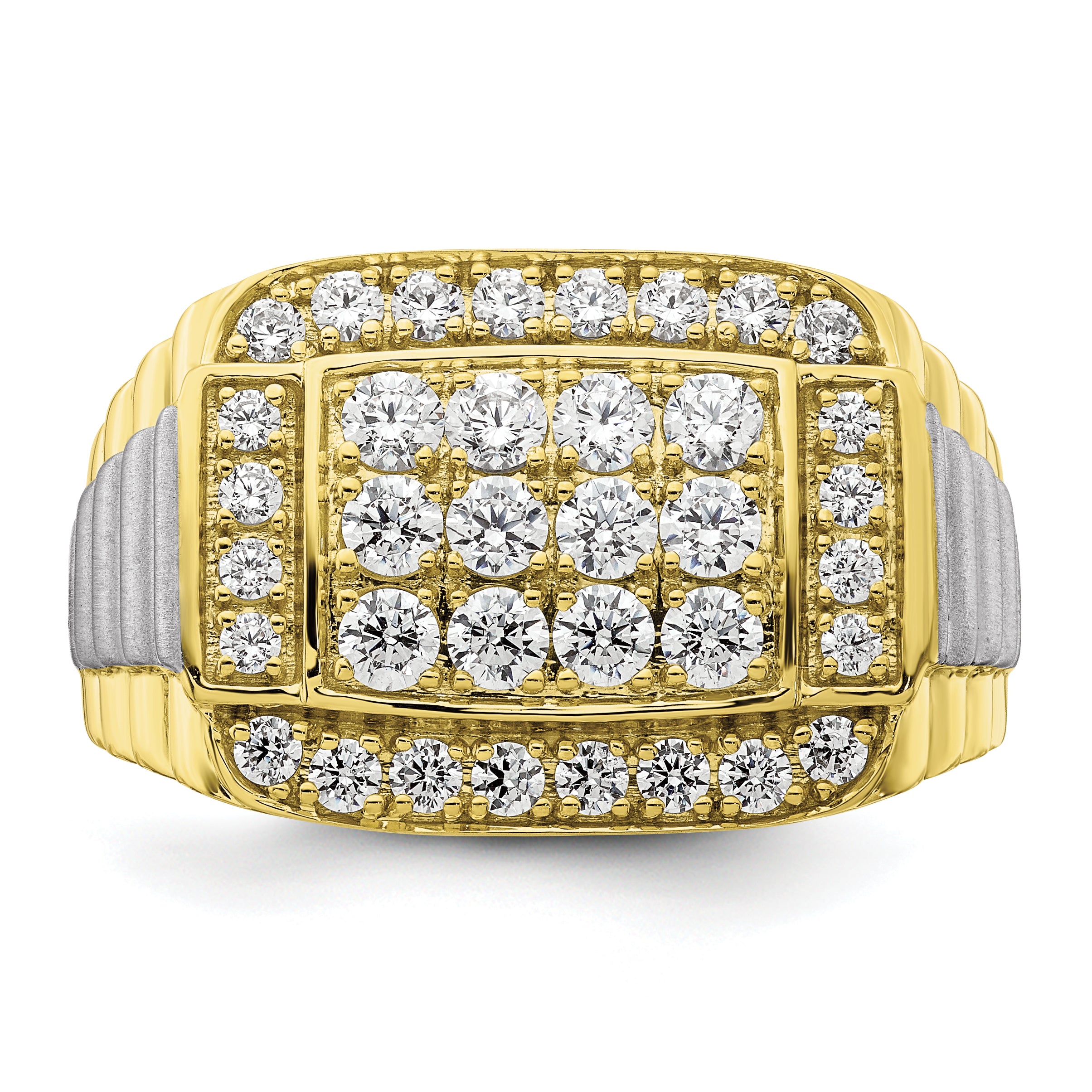 10k Yellow Gold 1 3/8 Ct. Lab Grown Diamond VS/SI+ G+ Men's Ring