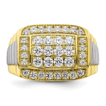 10k Yellow Gold 1 3/8 Ct. Lab Grown Diamond VS/SI+ G+ Men's Ring