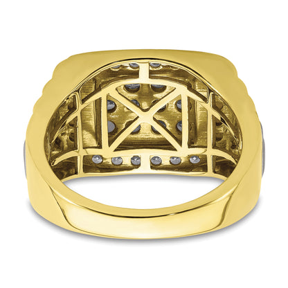 10k Yellow Gold 1 3/8 Ct. Lab Grown Diamond VS/SI+ G+ Men's Ring