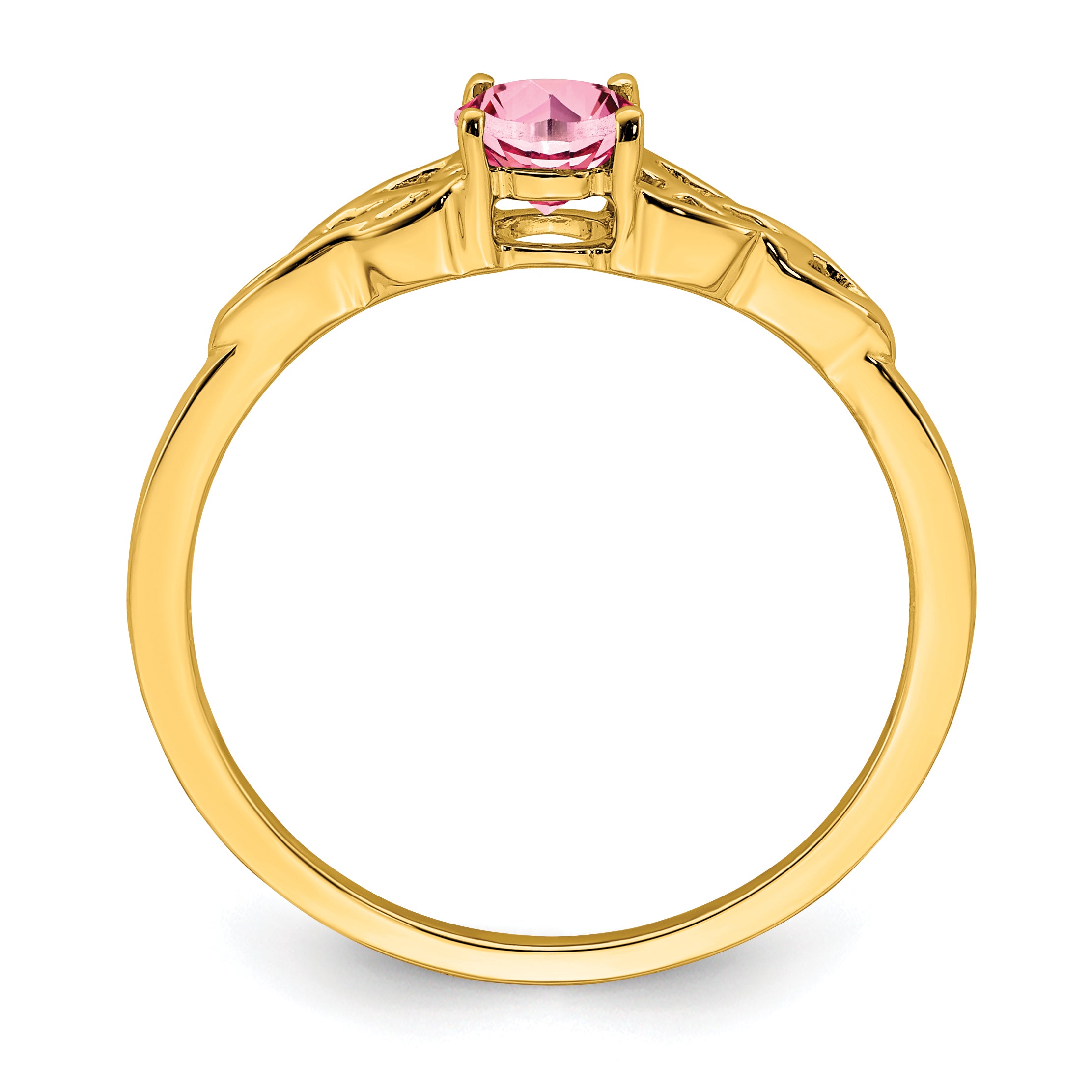 10K Yellow Gold Amethyst Celtic Knot Ring