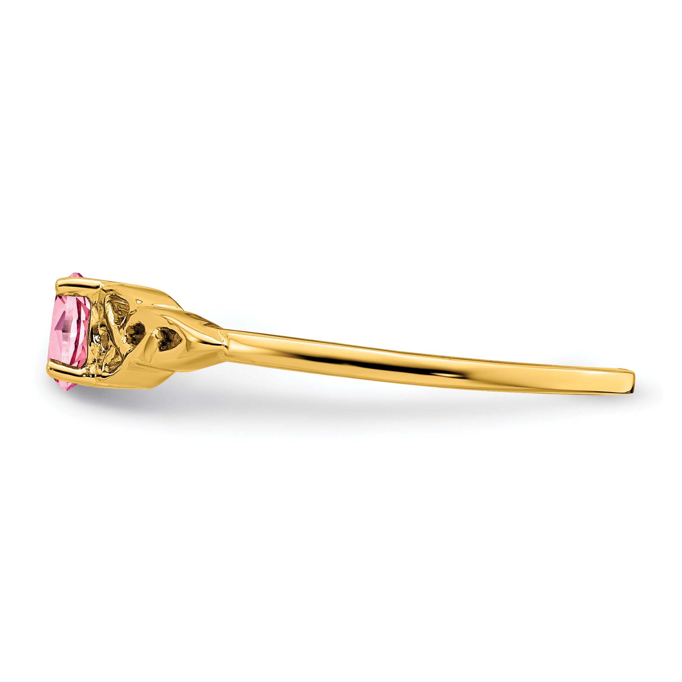10K Yellow Gold Amethyst Celtic Knot Ring