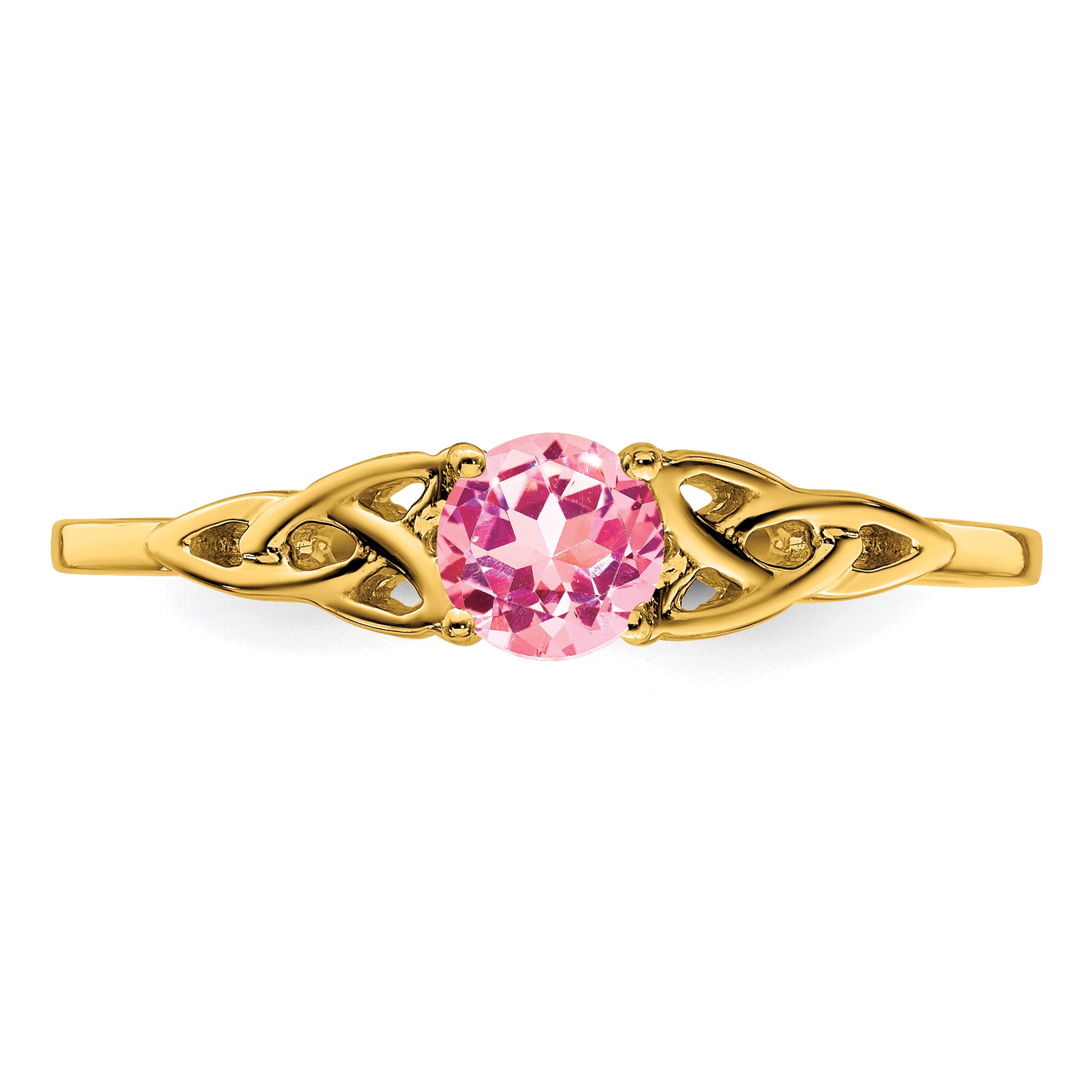 10K Yellow Gold Amethyst Celtic Knot Ring