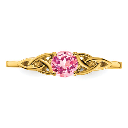 10K Yellow Gold Amethyst Celtic Knot Ring