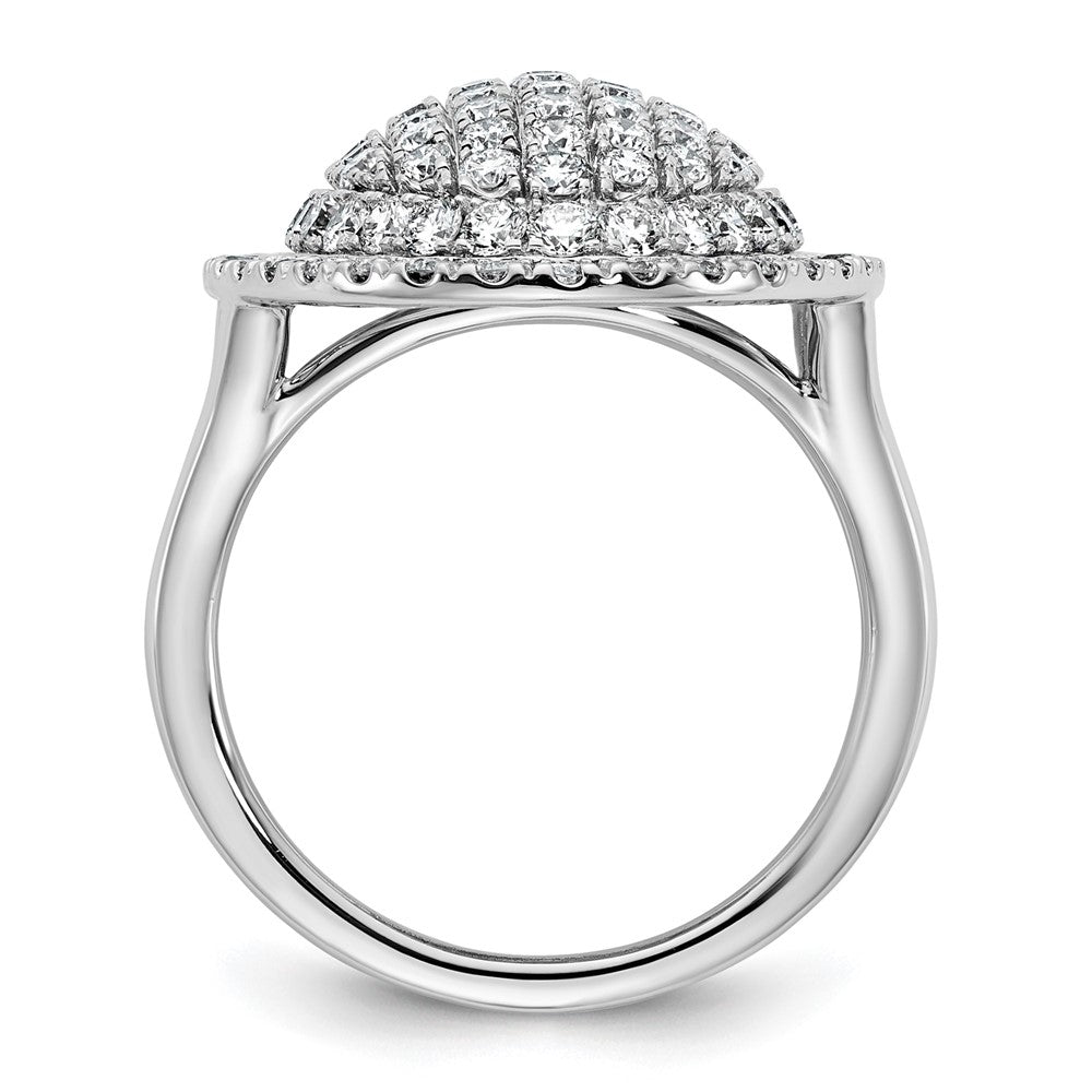 14K White Gold 2 1/4 Carat Lab Grown Diamond Vs/Si+ G+ Complete Fashion Ring