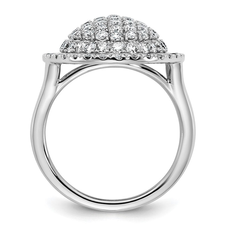 14K White Gold 2 1/4 Carat Lab Grown Diamond Vs/Si+ G+ Complete Fashion Ring