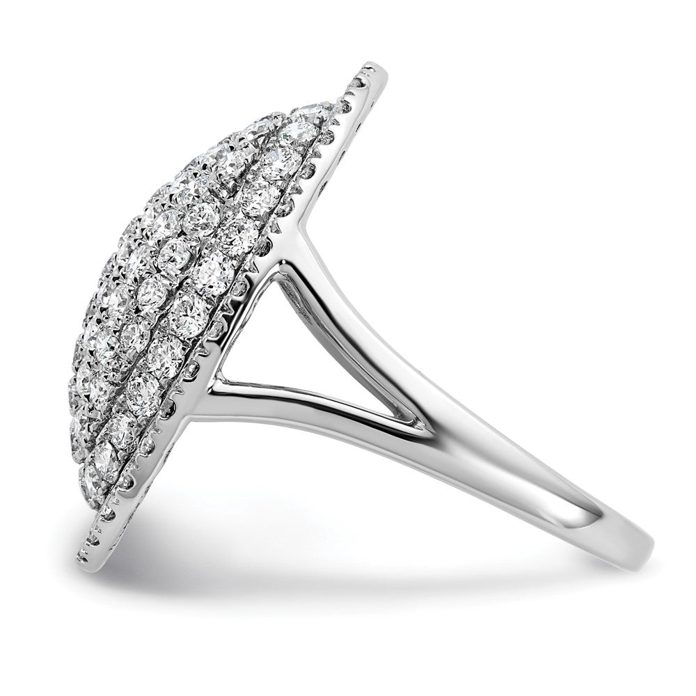 14K White Gold 2 1/4 Carat Lab Grown Diamond Vs/Si+ G+ Complete Fashion Ring