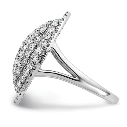 14K White Gold 2 1/4 Carat Lab Grown Diamond Vs/Si+ G+ Complete Fashion Ring