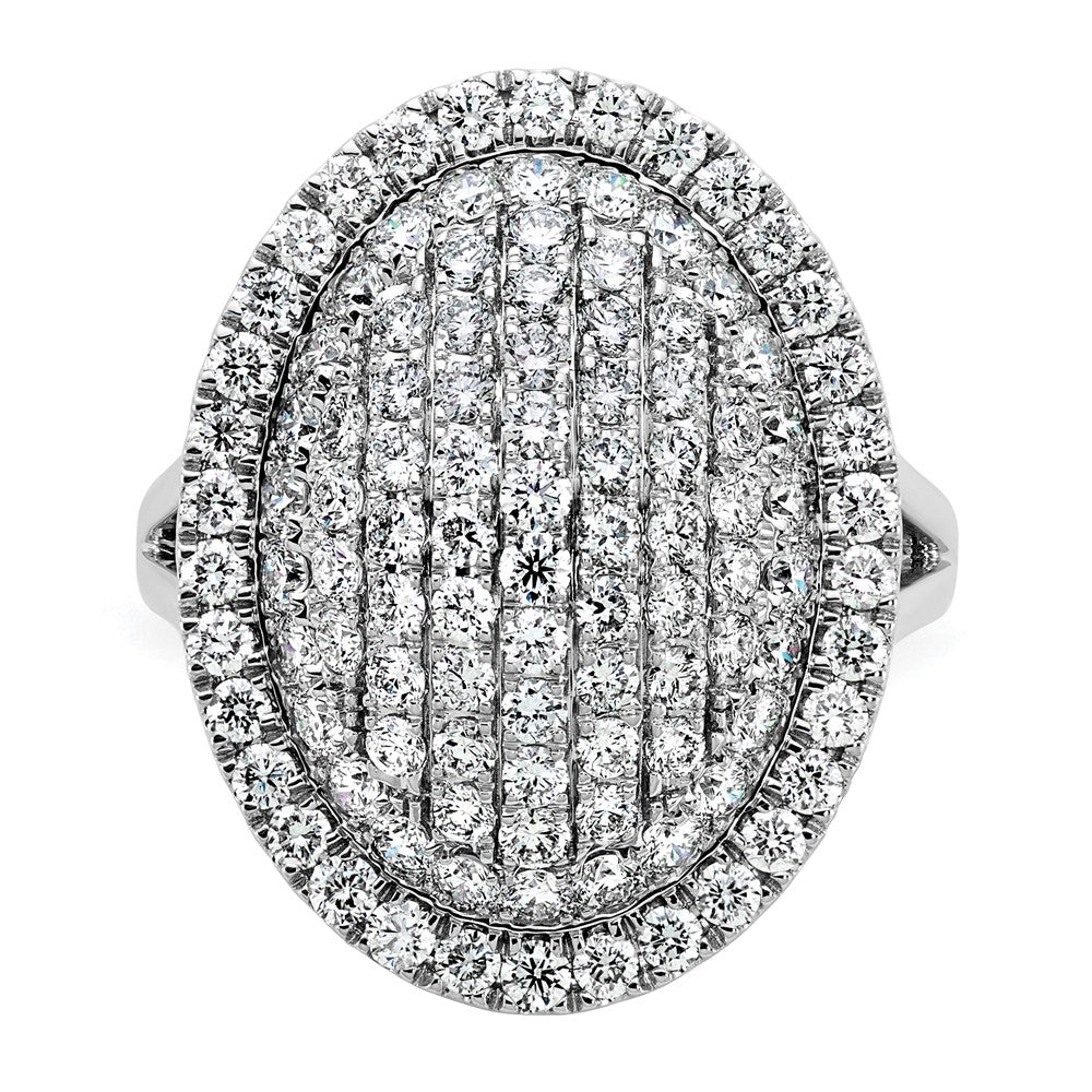 14K White Gold 2 1/4 Carat Lab Grown Diamond Vs/Si+ G+ Complete Fashion Ring