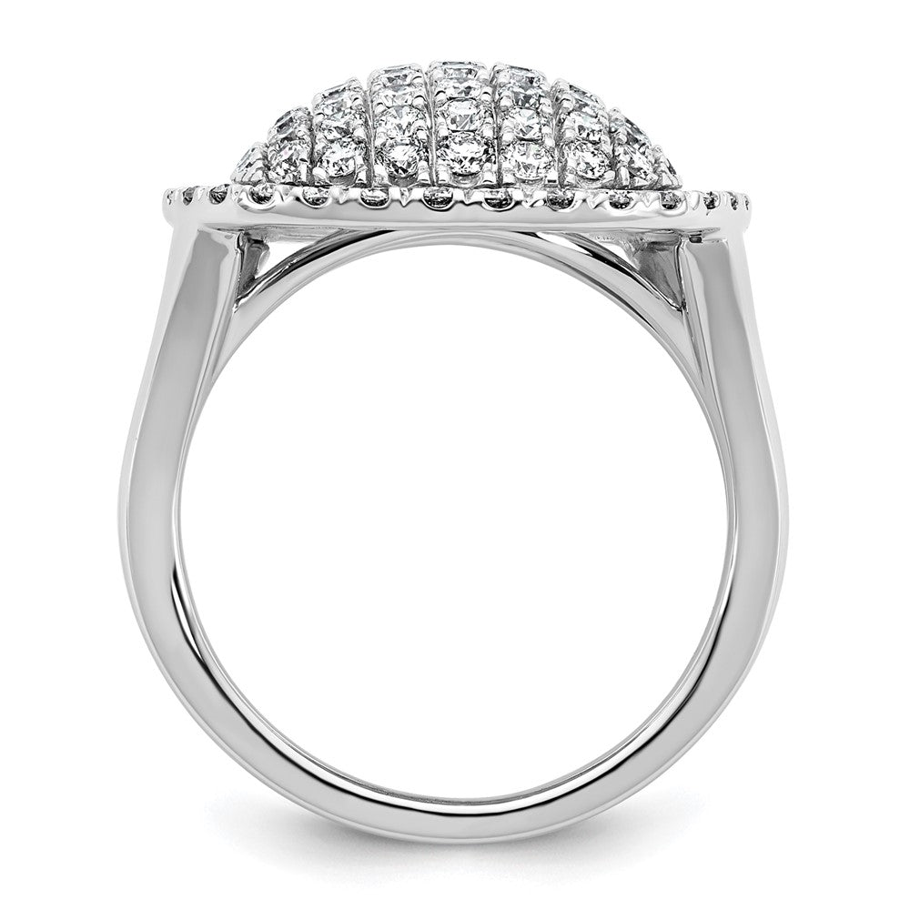 14K White Gold 2 Carat Lab Grown Diamond Vs/Si+ G+ Complete Fashion Ring