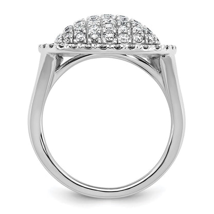 14K White Gold 2 Carat Lab Grown Diamond Vs/Si+ G+ Complete Fashion Ring