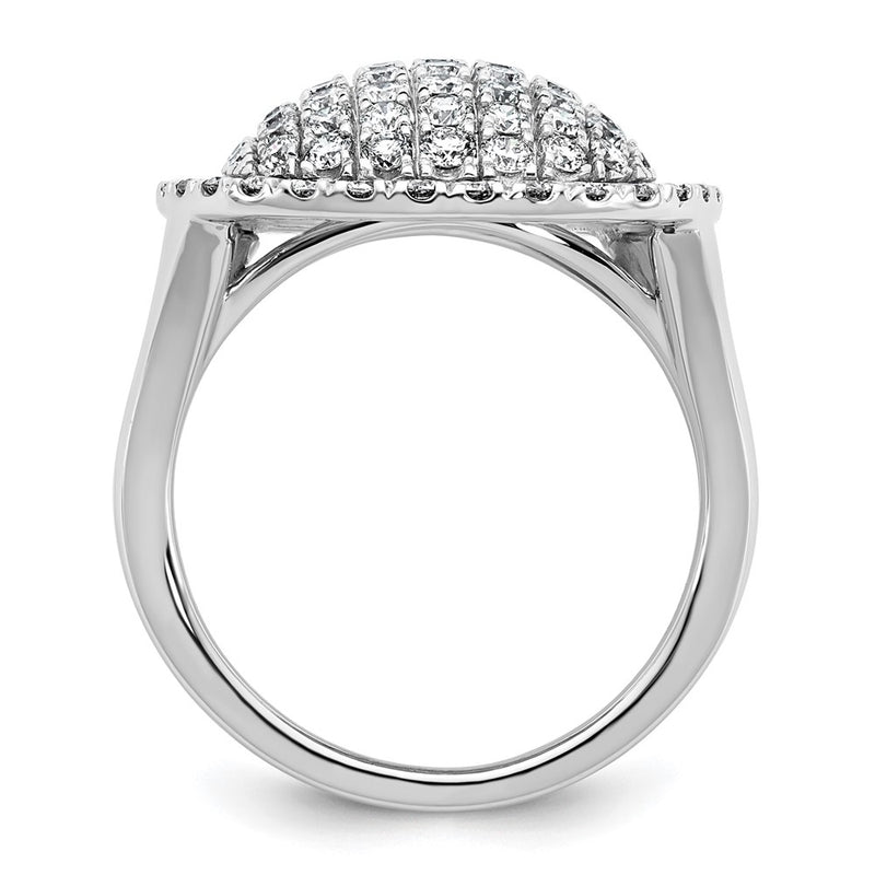 14K White Gold 2 Carat Lab Grown Diamond Vs/Si+ G+ Complete Fashion Ring