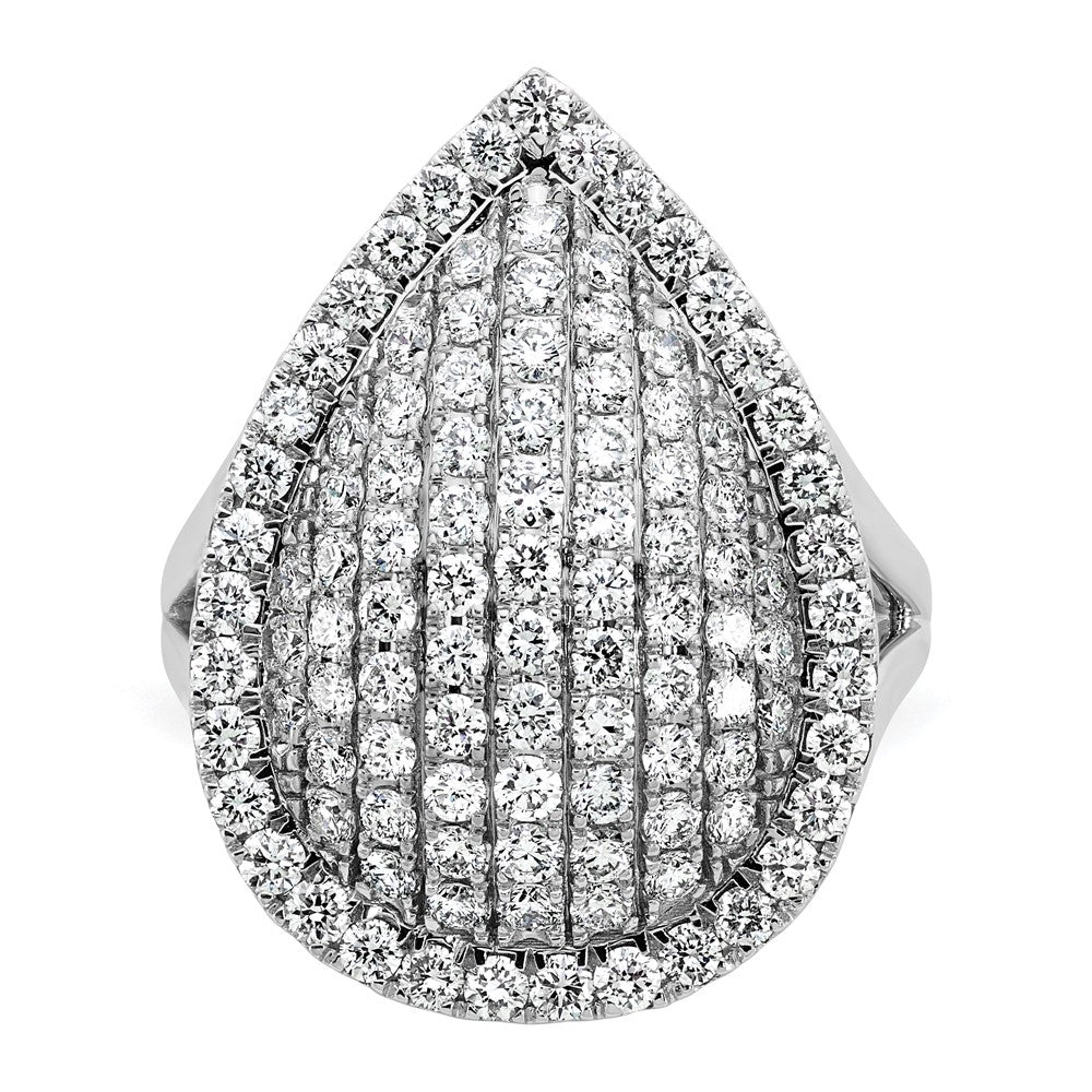 14K White Gold 2 Carat Lab Grown Diamond Vs/Si+ G+ Complete Fashion Ring