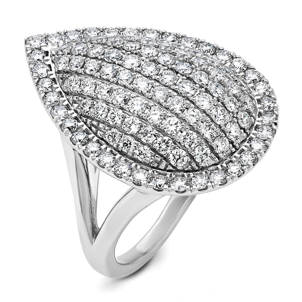 14K White Gold 2 Carat Lab Grown Diamond Vs/Si+ G+ Complete Fashion Ring