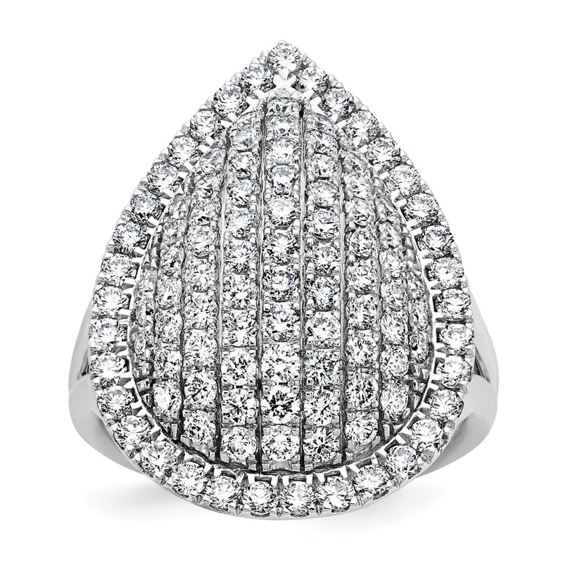 14K White Gold 2 Carat Lab Grown Diamond Vs/Si+ G+ Complete Fashion Ring