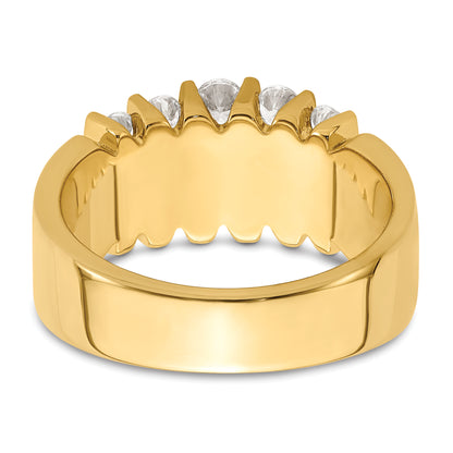 14k Yellow Gold 1 Ct. Lab Grown Diamond VS/SI Band Ring